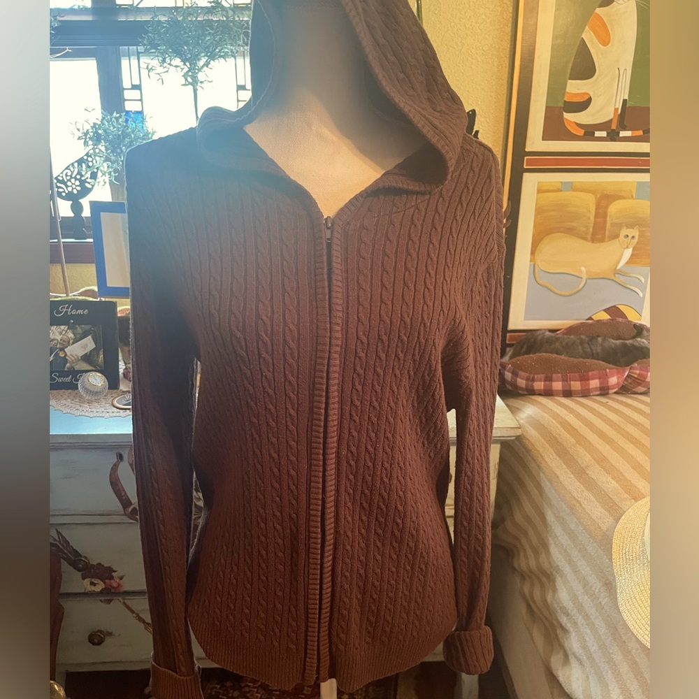 525 America vintage cotton blend zip up hoodie